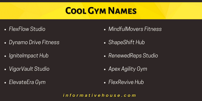 top 10 Cool Gym Names Ideas to get started