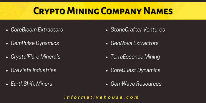 crypto mining company names