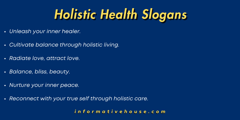 Holistic Health Slogans