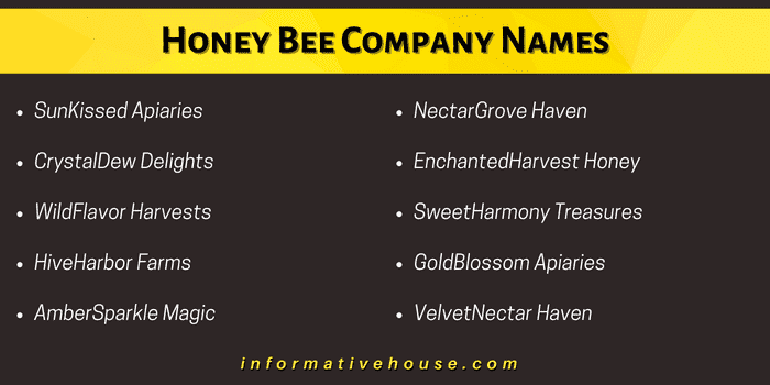Honey Bee Company Names