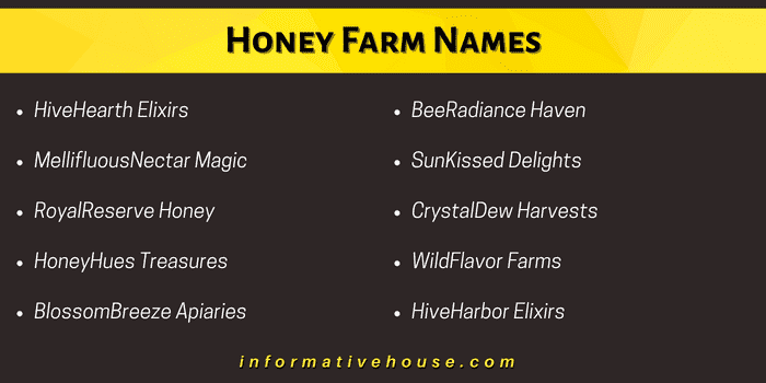 Honey Farm Names