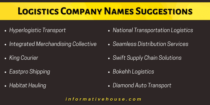 Logistics Company Names Suggestions