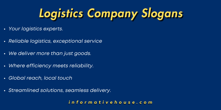Logistics Company Slogans