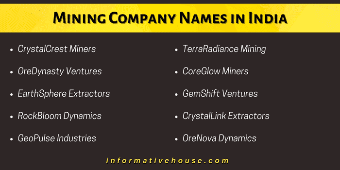 top 10 Mining Company Names in India