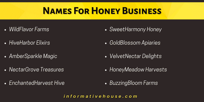 Names For Honey Business