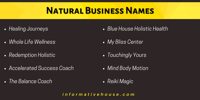 Natural Business Names