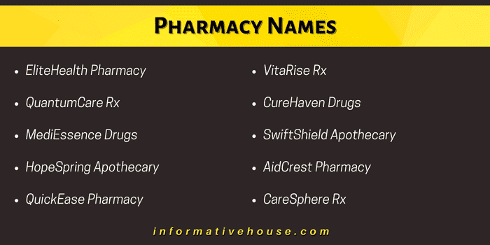 top 10 Pharmacy Names List for your new pharmacy