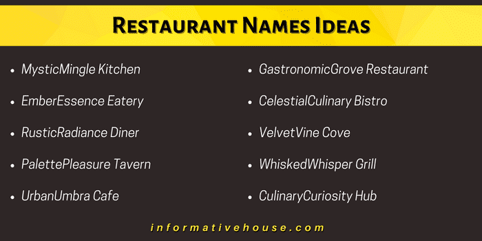 Restaurant Names Ideas