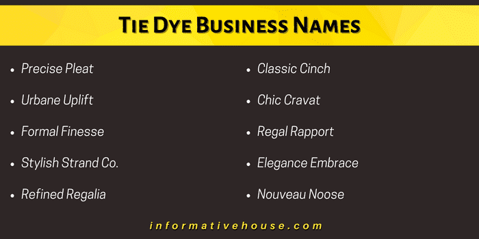 top 10 Tie Dye Business Names for startup