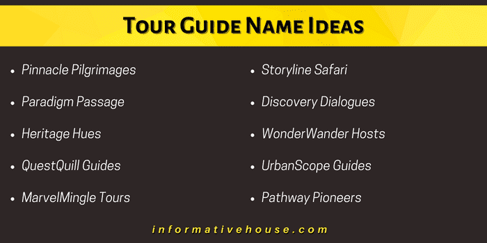 Top 10 Tour Guide Name Ideas To Get Started in tour business