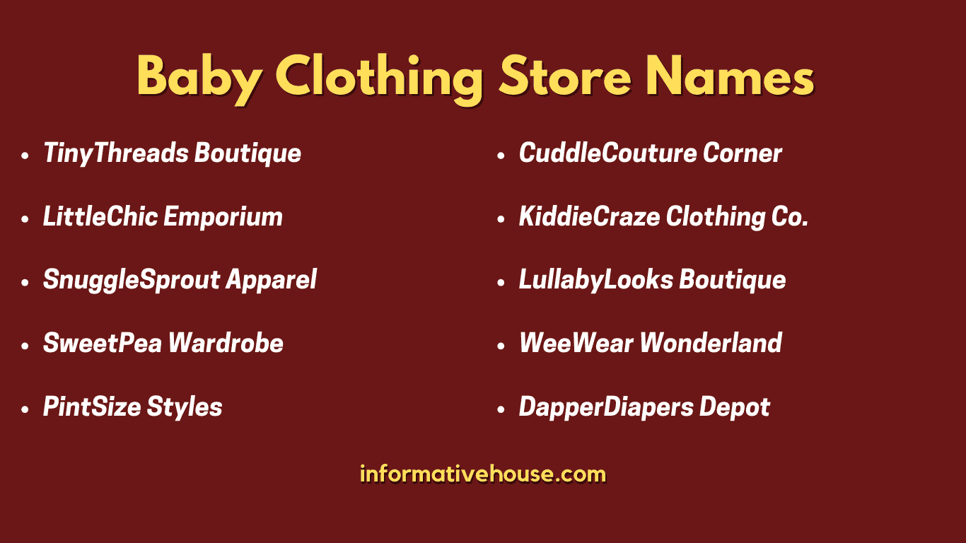 Top 10 Baby Clothing Store Names