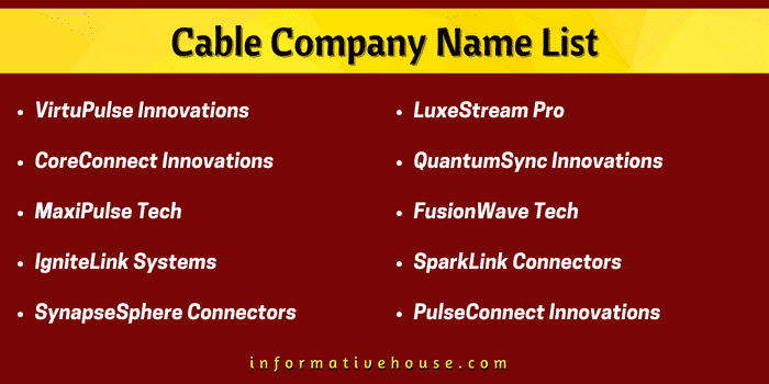 Top 10 Cable Company Name List