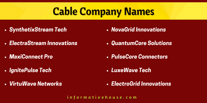 Top 10 Cable Company Names