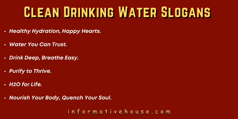 Top 5 Clean Drinking Water Slogans
