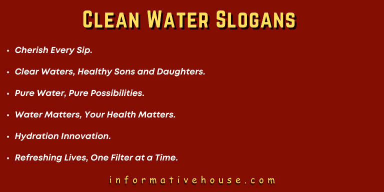 Top 5 Clean Water Slogans