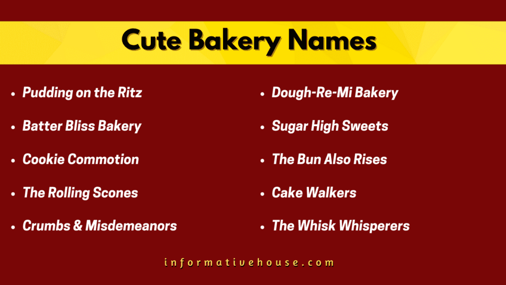 230+ Deliciously Cute Bakery Name Ideas to Sweeten Your Brand ...