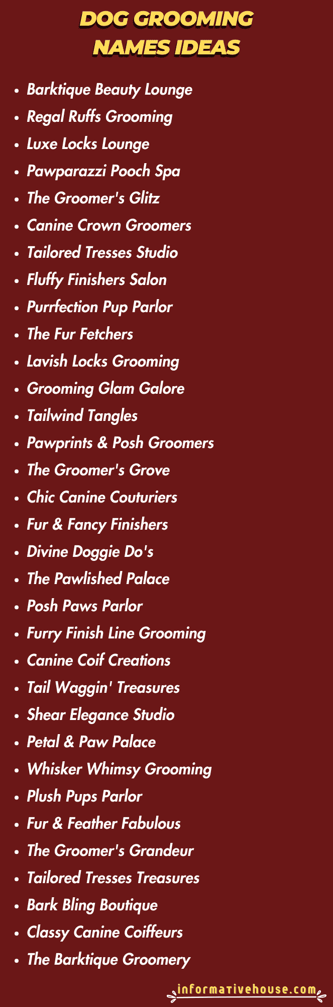 499+ Pawsitively Perfect Dog Grooming Names Ideas for Business