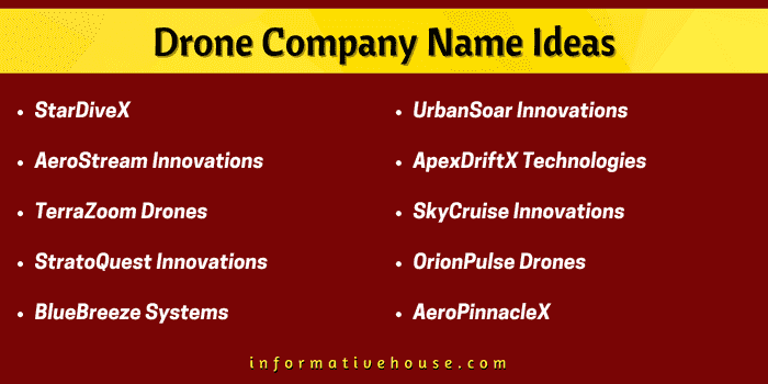 Top 10 Drone Company Name Ideas