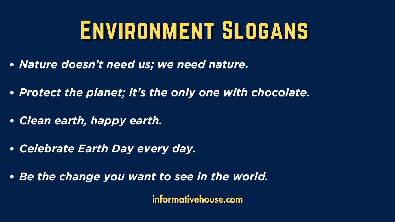 Top 5 Environment Slogans
