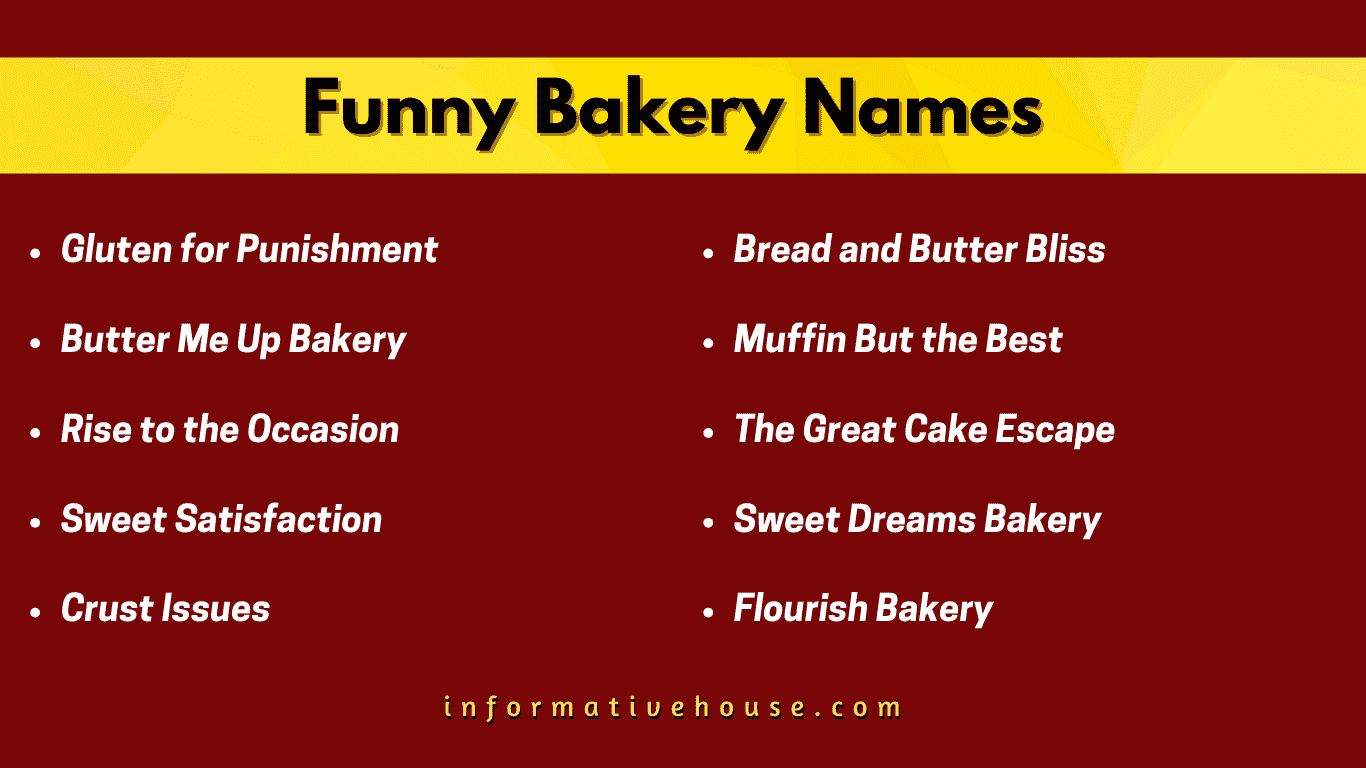 top 10 Funny Bakery Names