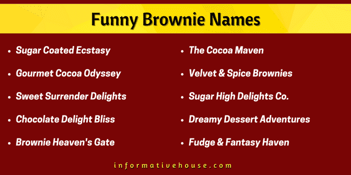 Top 10 Funny Brownie Names