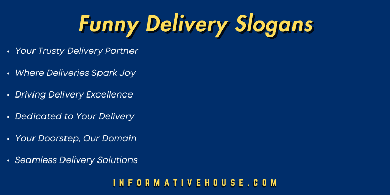 Top 7 Funny Delivery Slogans for a good laugh