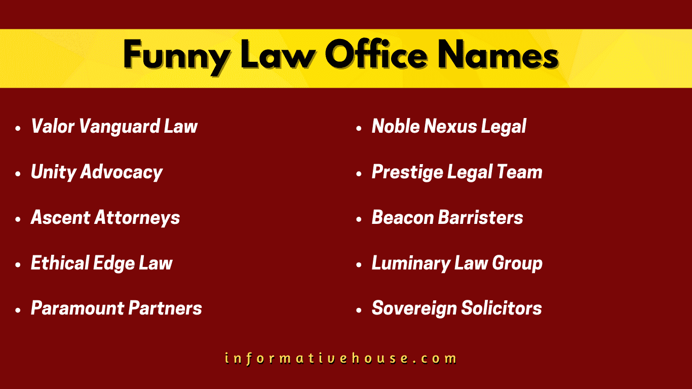 Top 10 Funny Law Office Names