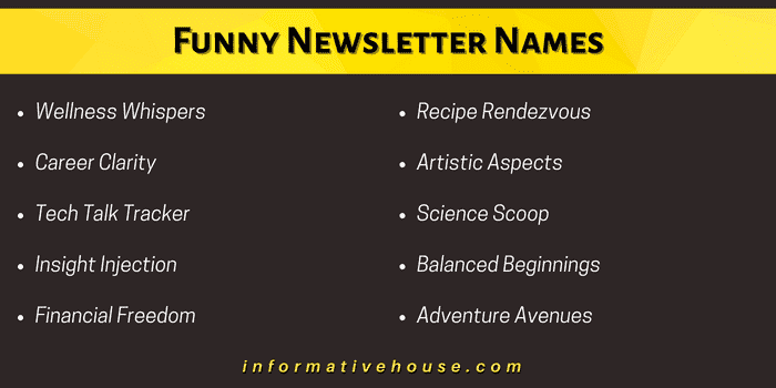 Top 10 Funny Newsletter Names to laugh out with chills