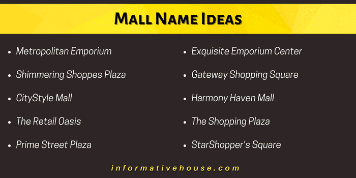 Top 10 Mall Name Ideas to start your own mall
