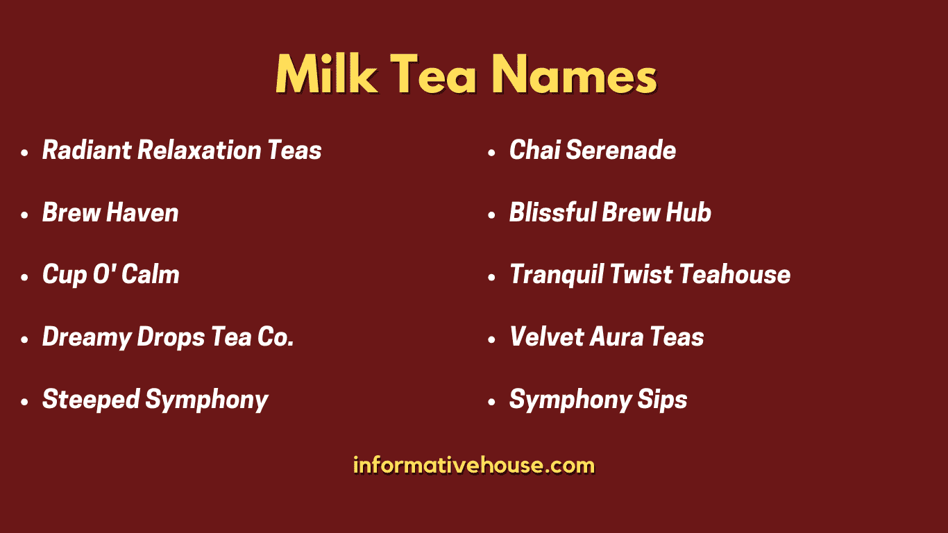 Milk Tea Names For Dogs