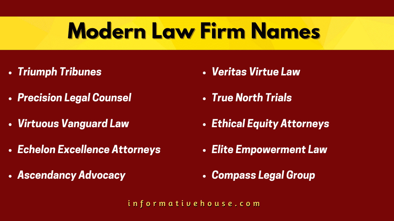 Top 10 Modern Law Firm Names