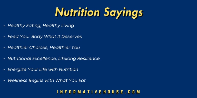 Top 7 Nutrition Sayings for inspiration