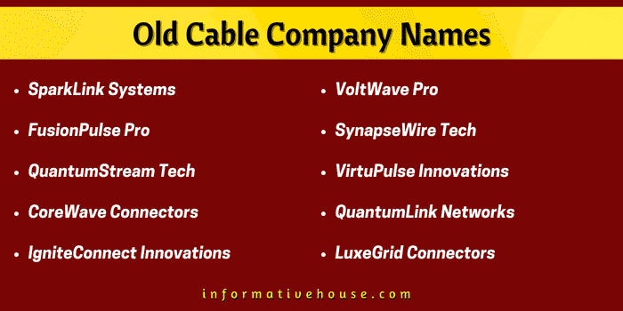 Top 10 Old Cable Company Names