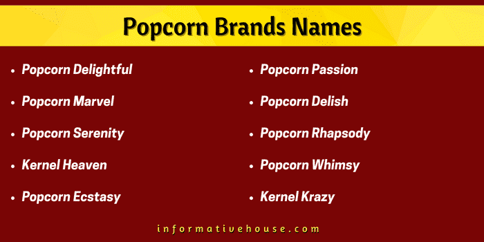 Top 10 Popcorn Brands Names