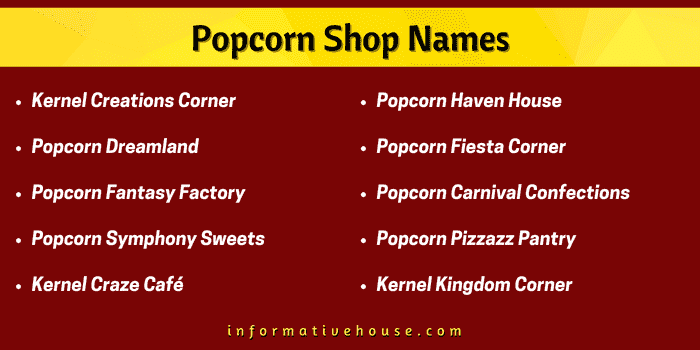 Top 10 Popcorn Shop Names