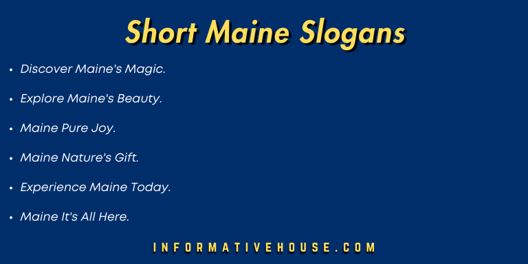 Best Maine Slogans