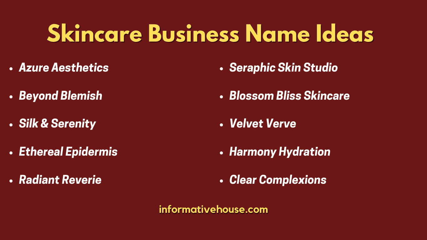 Business name ideas for self care