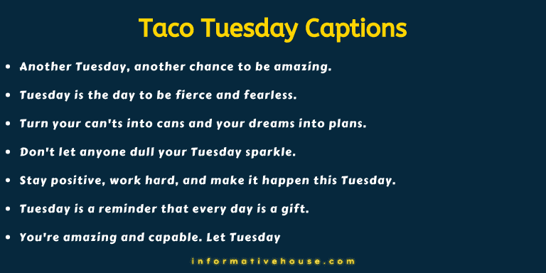 Best Taco Tuesday Captions for tuesday photos