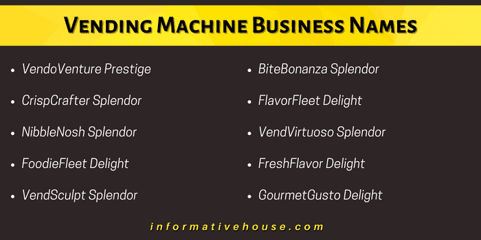 Top 10 Vending Machine Business Names to start your business