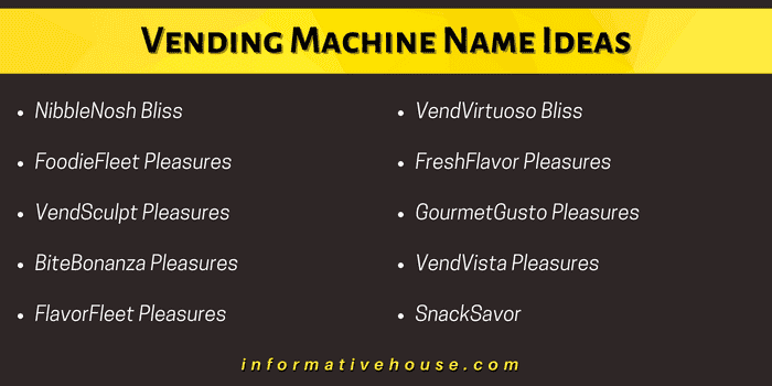 Top 10 Vending Machine Name Ideas for business