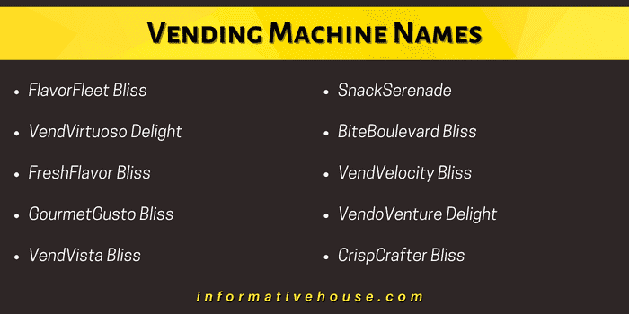 Top 10 Vending Machine Names to name your startup machine