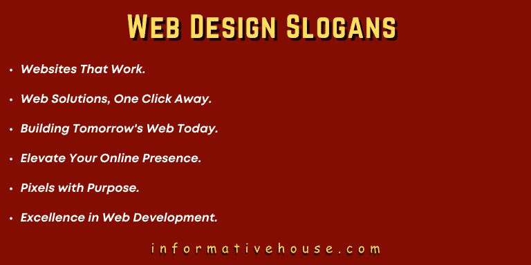 Top 6 Web Design Slogans