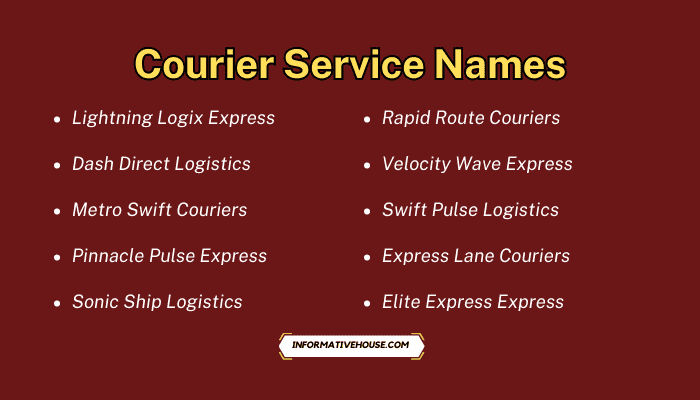 Courier Service Names