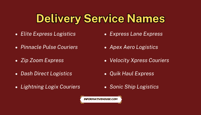 Delivery Service Names