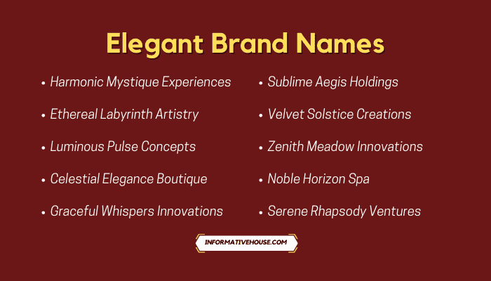 Top 10 Elegant Brand Names