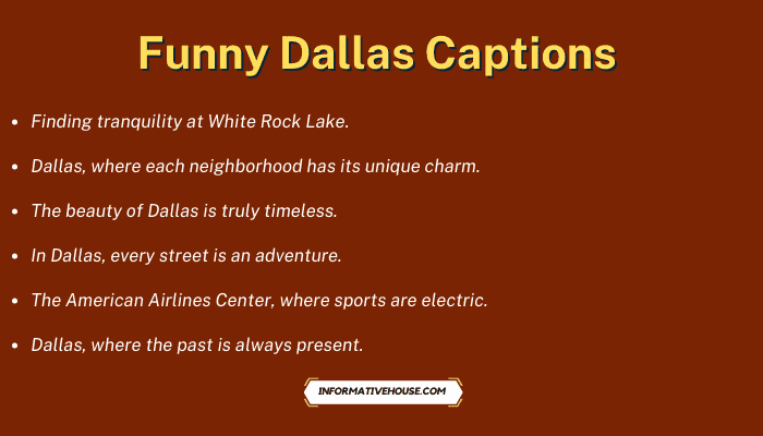 Funny Dallas Captions