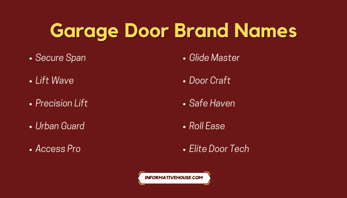 Top 10 Garage Door Brand Names