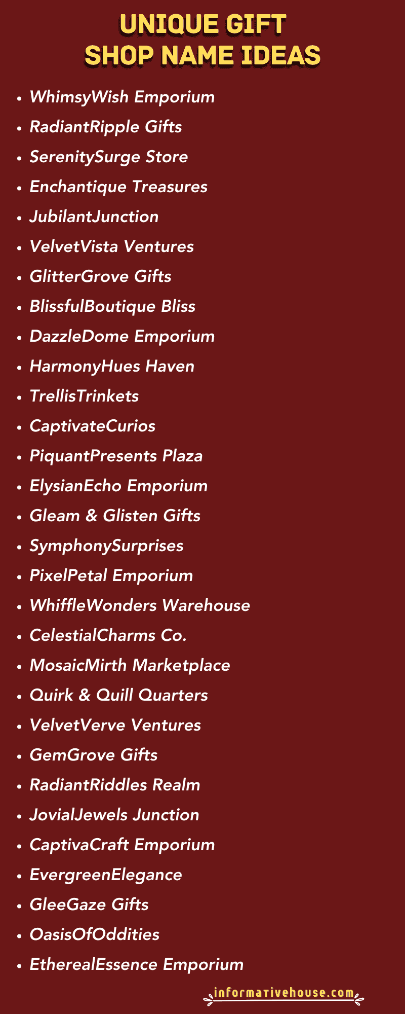 Gift Shop Name Ideas for startup