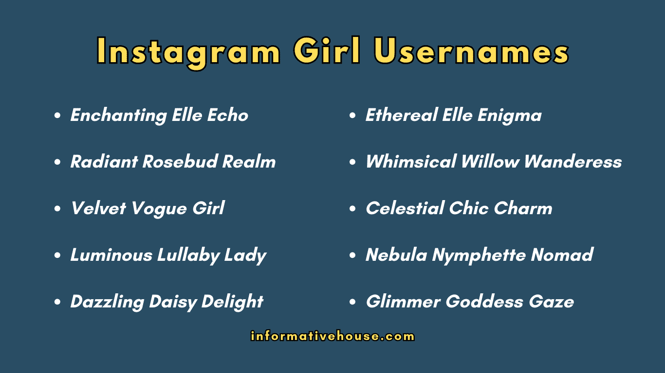 Instagram Girl Usernames