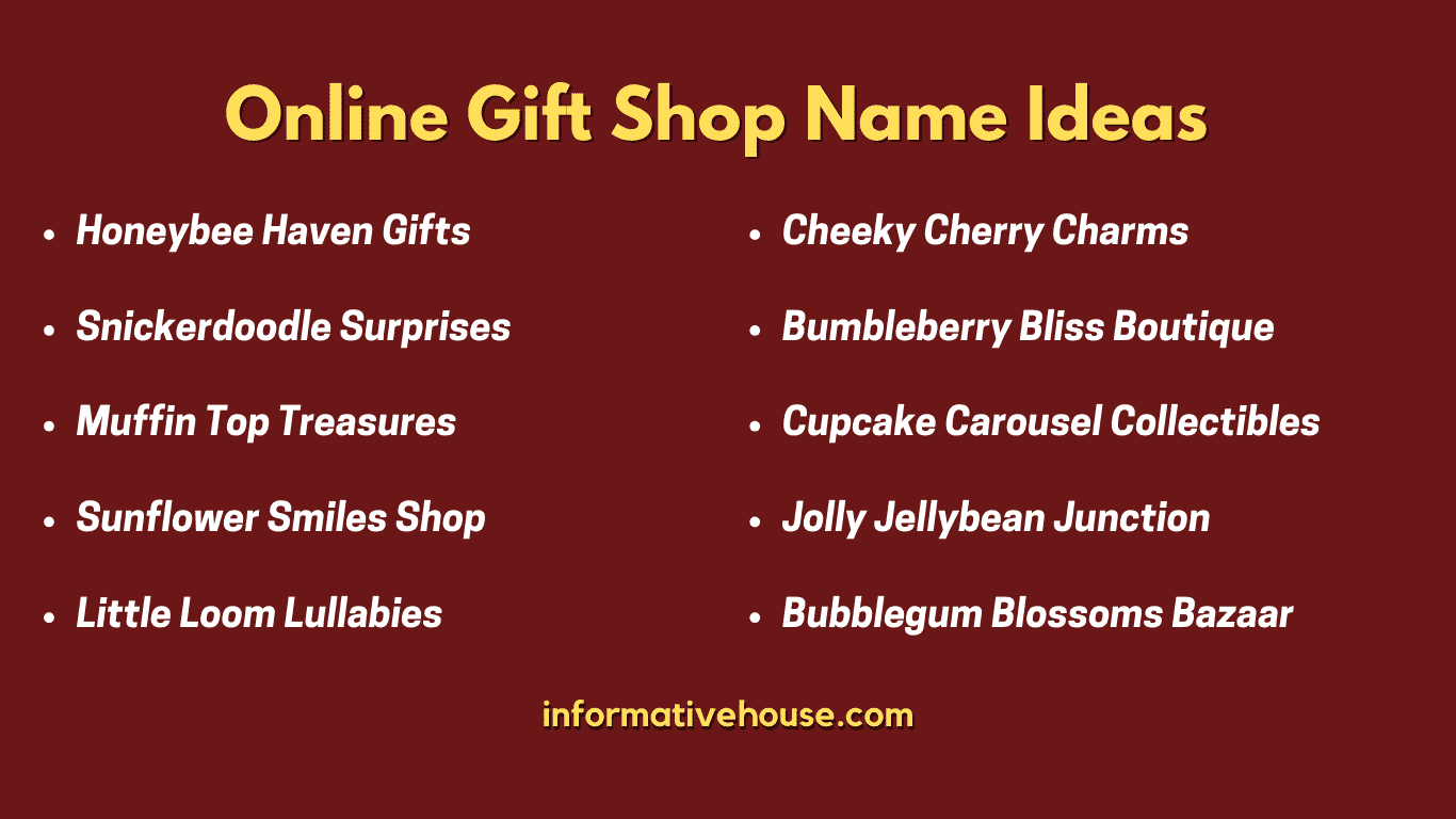 top 10 Online Gift Shop Name Ideas